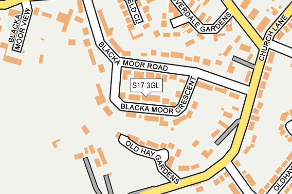S17 3GL map - OS OpenMap – Local (Ordnance Survey)