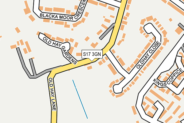 S17 3GN map - OS OpenMap – Local (Ordnance Survey)