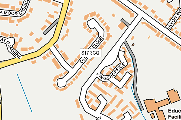 S17 3GQ map - OS OpenMap – Local (Ordnance Survey)