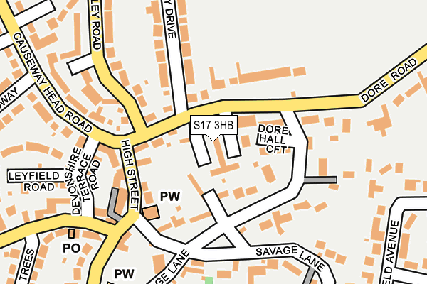 S17 3HB map - OS OpenMap – Local (Ordnance Survey)