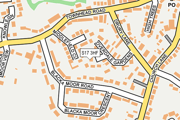S17 3HF map - OS OpenMap – Local (Ordnance Survey)