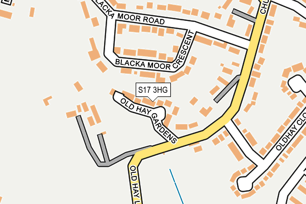 S17 3HG map - OS OpenMap – Local (Ordnance Survey)