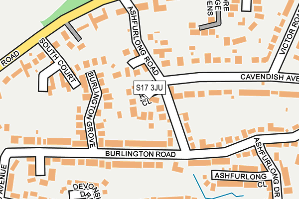 S17 3JU map - OS OpenMap – Local (Ordnance Survey)