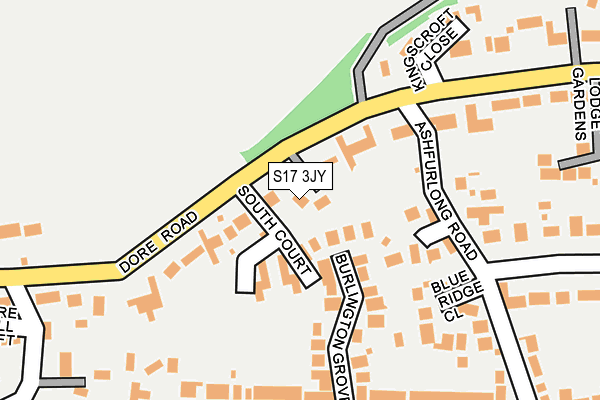 S17 3JY map - OS OpenMap – Local (Ordnance Survey)