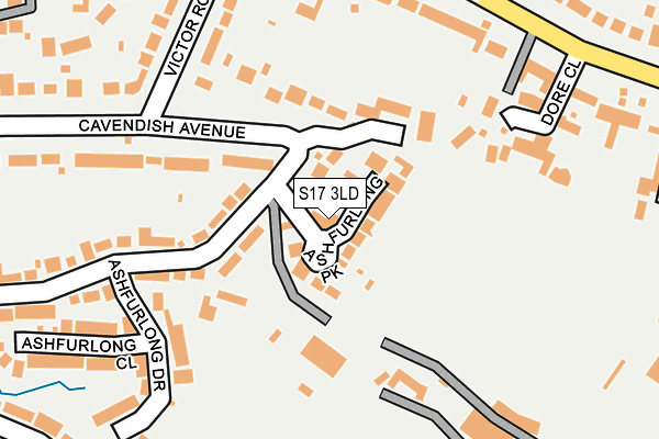 S17 3LD map - OS OpenMap – Local (Ordnance Survey)