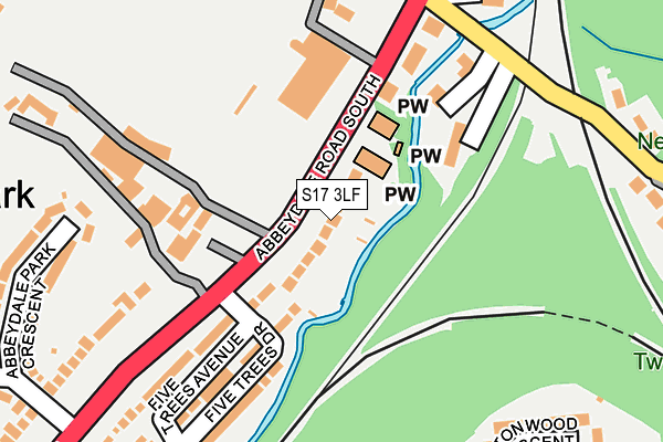 S17 3LF map - OS OpenMap – Local (Ordnance Survey)