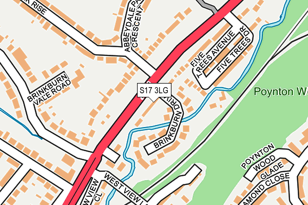 S17 3LG map - OS OpenMap – Local (Ordnance Survey)