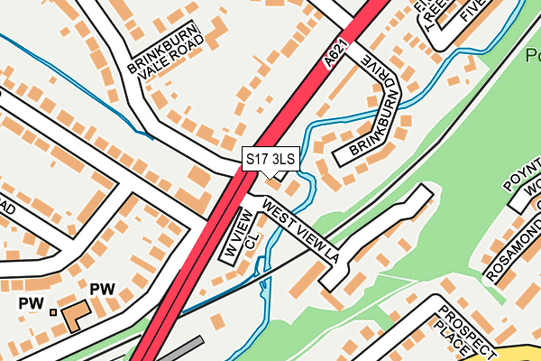 S17 3LS map - OS OpenMap – Local (Ordnance Survey)