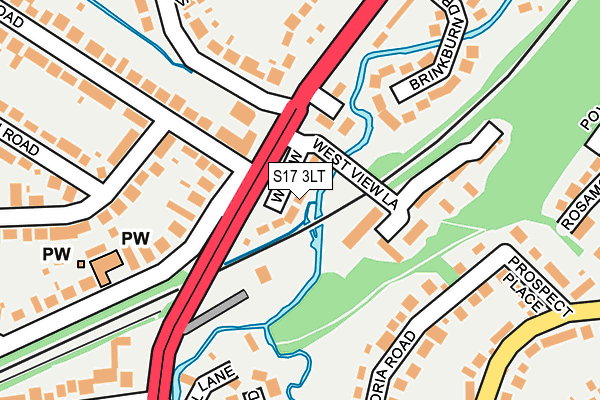 S17 3LT map - OS OpenMap – Local (Ordnance Survey)