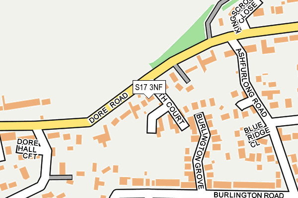 S17 3NF map - OS OpenMap – Local (Ordnance Survey)