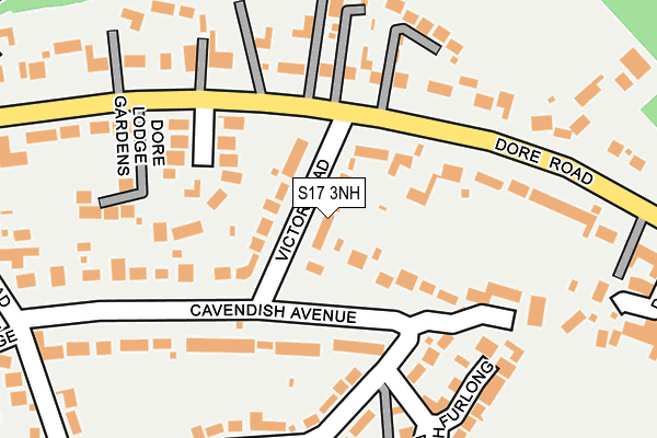 S17 3NH map - OS OpenMap – Local (Ordnance Survey)