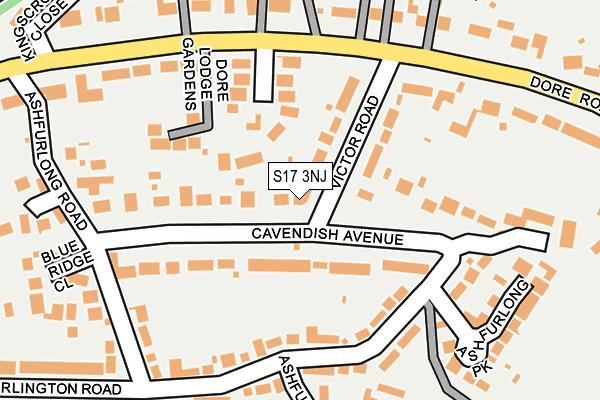 S17 3NJ map - OS OpenMap – Local (Ordnance Survey)