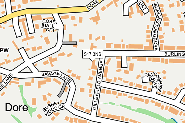 S17 3NS map - OS OpenMap – Local (Ordnance Survey)