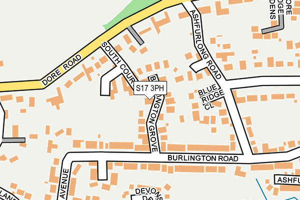 S17 3PH map - OS OpenMap – Local (Ordnance Survey)