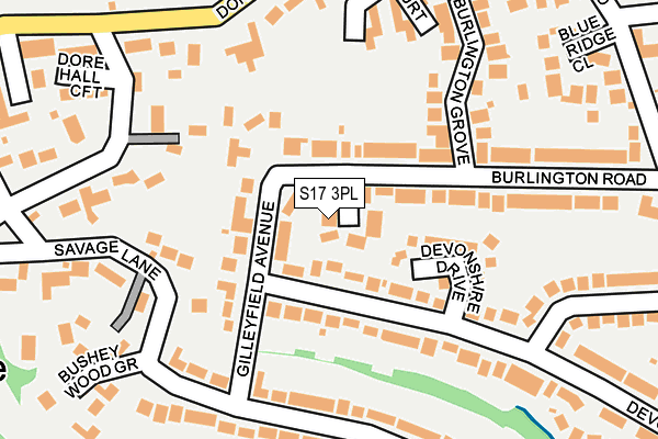 S17 3PL map - OS OpenMap – Local (Ordnance Survey)