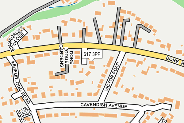 S17 3PP map - OS OpenMap – Local (Ordnance Survey)