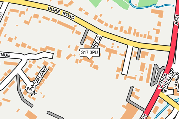 S17 3PU map - OS OpenMap – Local (Ordnance Survey)