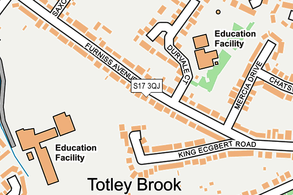 S17 3QJ map - OS OpenMap – Local (Ordnance Survey)