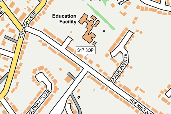 S17 3QP map - OS OpenMap – Local (Ordnance Survey)