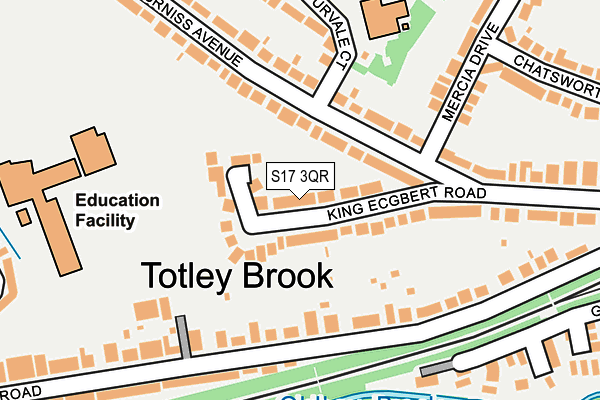 S17 3QR map - OS OpenMap – Local (Ordnance Survey)