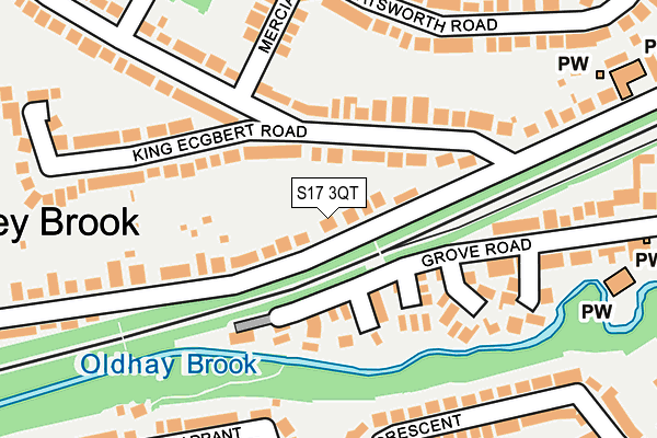 S17 3QT map - OS OpenMap – Local (Ordnance Survey)