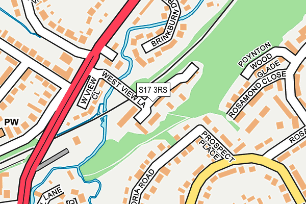 S17 3RS map - OS OpenMap – Local (Ordnance Survey)