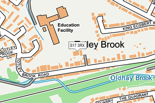 S17 3RX map - OS OpenMap – Local (Ordnance Survey)