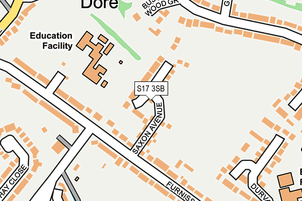 S17 3SB map - OS OpenMap – Local (Ordnance Survey)