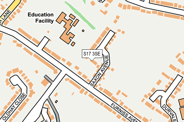 S17 3SE map - OS OpenMap – Local (Ordnance Survey)