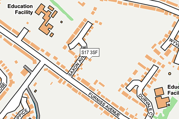 S17 3SF map - OS OpenMap – Local (Ordnance Survey)