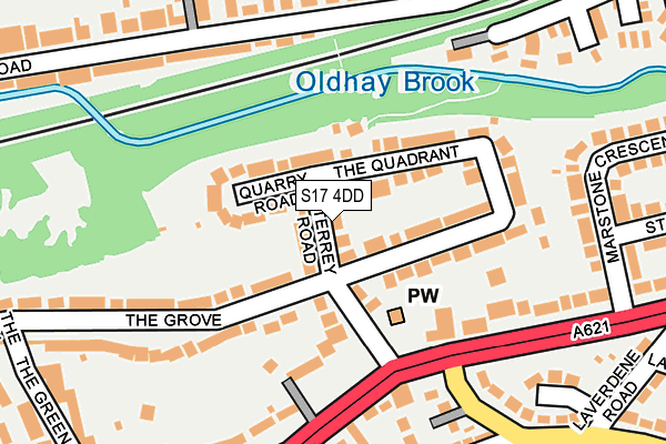S17 4DD map - OS OpenMap – Local (Ordnance Survey)