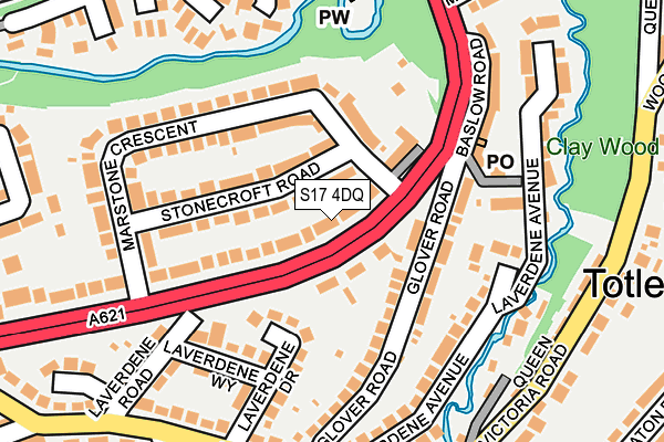 S17 4DQ map - OS OpenMap – Local (Ordnance Survey)
