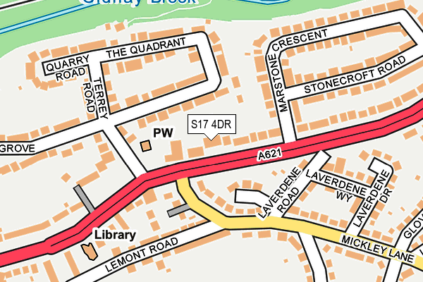 S17 4DR map - OS OpenMap – Local (Ordnance Survey)