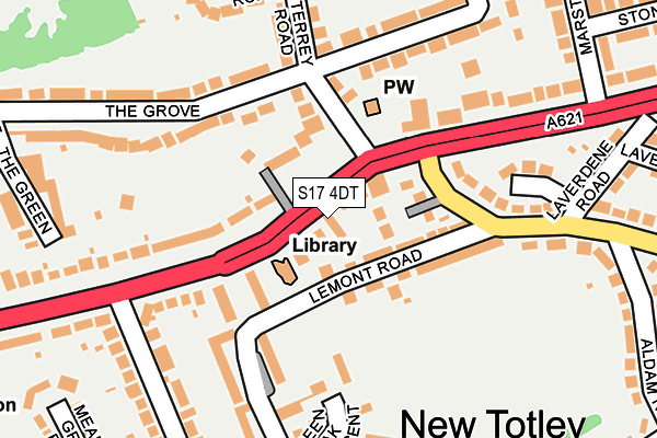 S17 4DT map - OS OpenMap – Local (Ordnance Survey)
