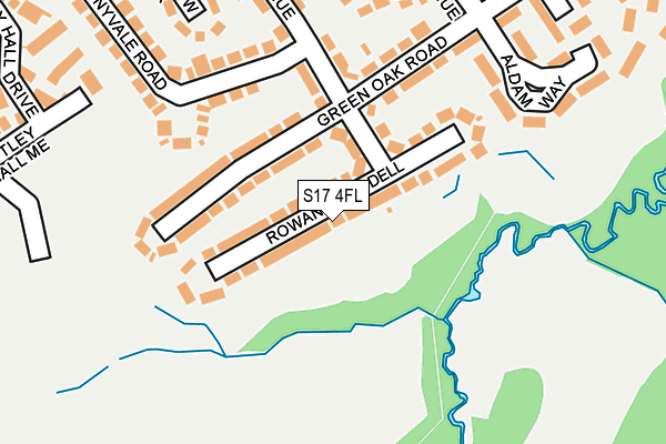 S17 4FL map - OS OpenMap – Local (Ordnance Survey)