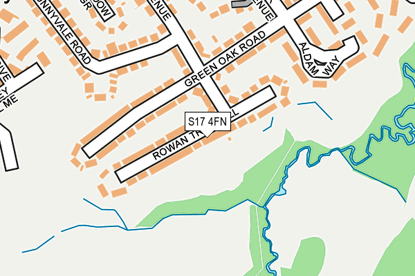 S17 4FN map - OS OpenMap – Local (Ordnance Survey)