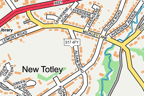 S17 4FY map - OS OpenMap – Local (Ordnance Survey)