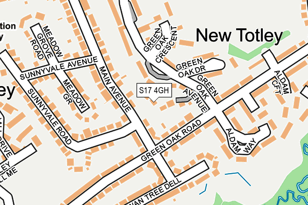 S17 4GH map - OS OpenMap – Local (Ordnance Survey)