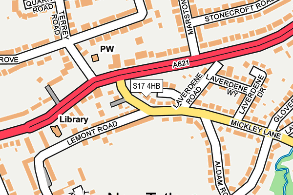 S17 4HB map - OS OpenMap – Local (Ordnance Survey)