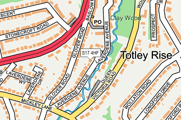 S17 4HF map - OS OpenMap – Local (Ordnance Survey)