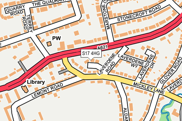S17 4HG map - OS OpenMap – Local (Ordnance Survey)