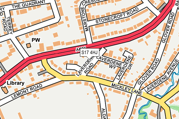 S17 4HJ map - OS OpenMap – Local (Ordnance Survey)