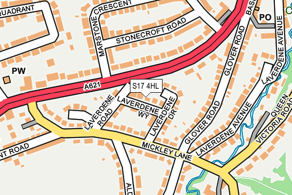S17 4HL map - OS OpenMap – Local (Ordnance Survey)