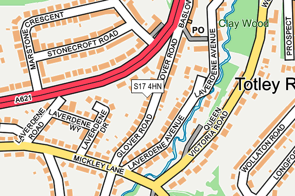 S17 4HN map - OS OpenMap – Local (Ordnance Survey)