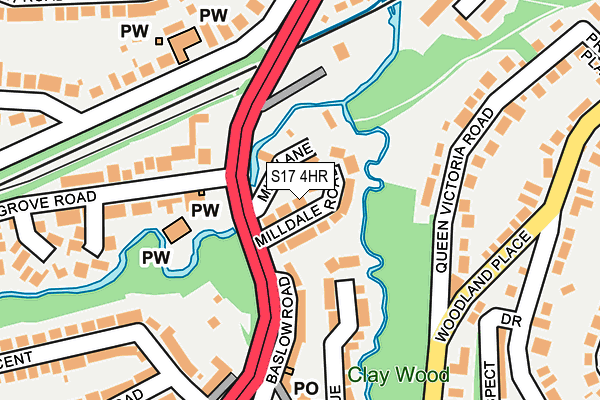 S17 4HR map - OS OpenMap – Local (Ordnance Survey)