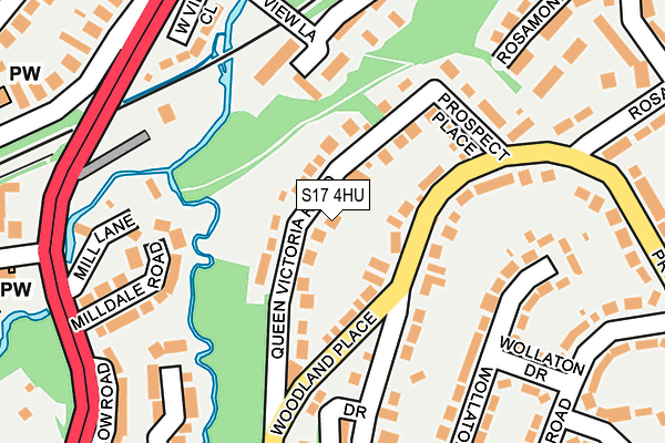 S17 4HU map - OS OpenMap – Local (Ordnance Survey)