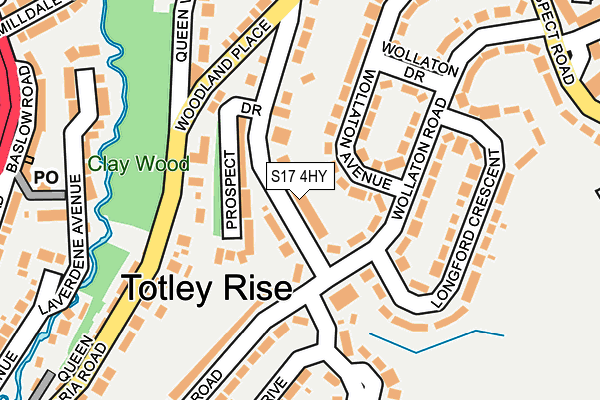 S17 4HY map - OS OpenMap – Local (Ordnance Survey)