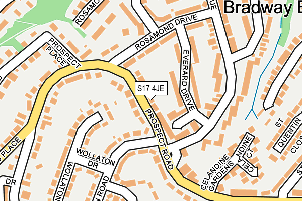 S17 4JE map - OS OpenMap – Local (Ordnance Survey)