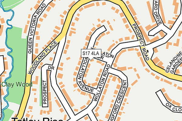 S17 4LA map - OS OpenMap – Local (Ordnance Survey)