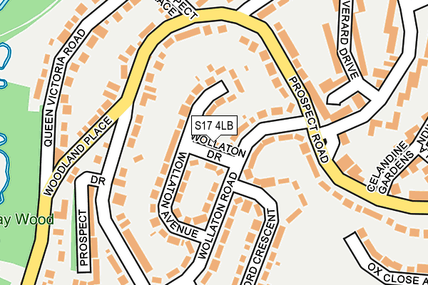 S17 4LB map - OS OpenMap – Local (Ordnance Survey)